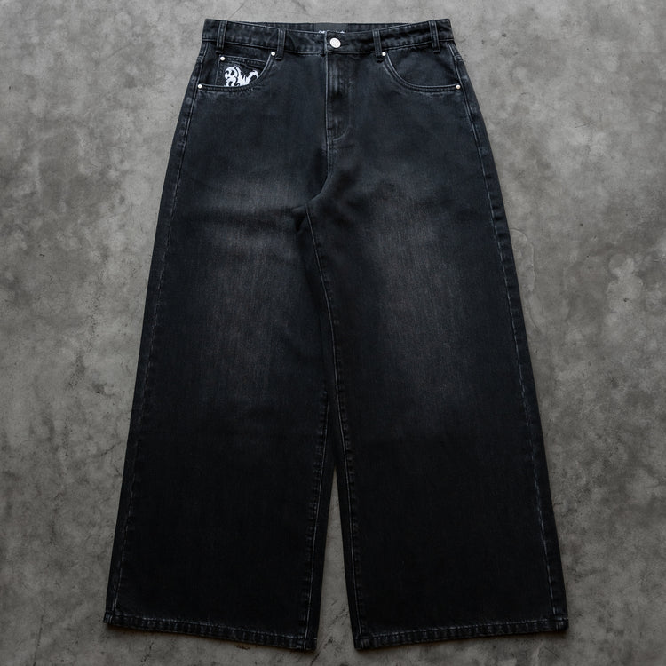 8W ESSENTIAL BAGGY JEANS BLACK