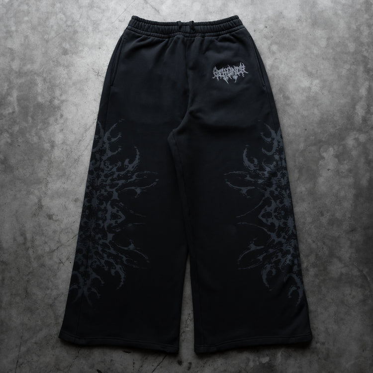 TRIBAL BAGGY SWEATPANTS BLACK