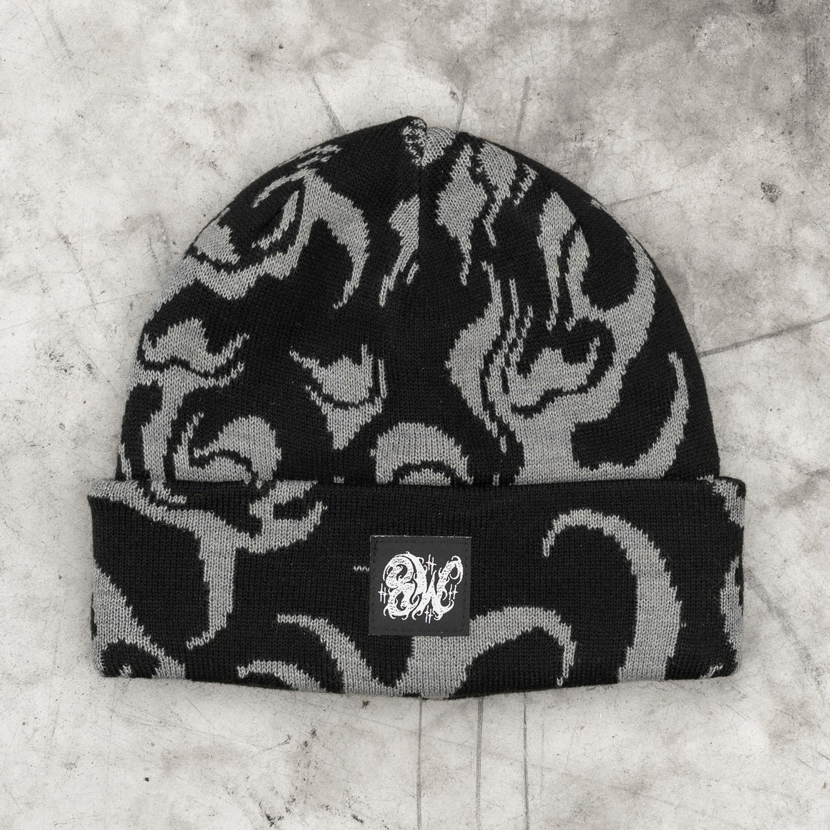 FLAME BEANIE BLACK