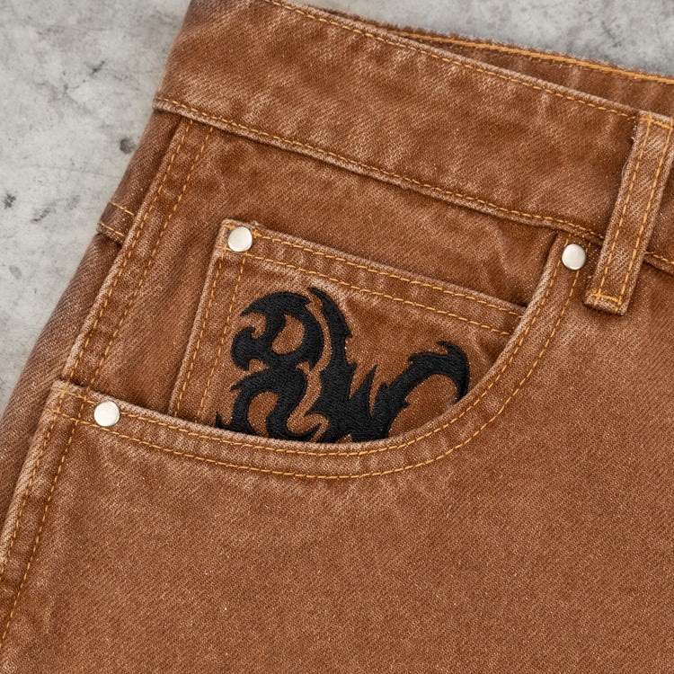 8W TRIBAL BAGGY JEANS BROWN