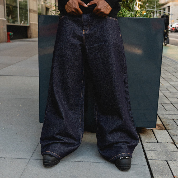 8W ESSENTIAL BAGGY JEANS INDIGO