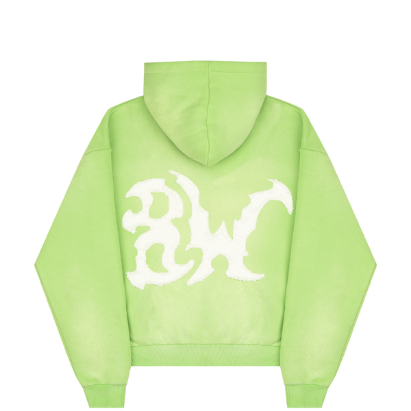 DISTRESSED 8W ZIP UP WASHED GREEN - Second Image