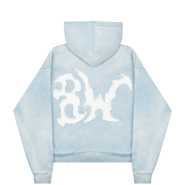 DISTRESSED 8W ZIP UP WASHED BLUE - Second Image