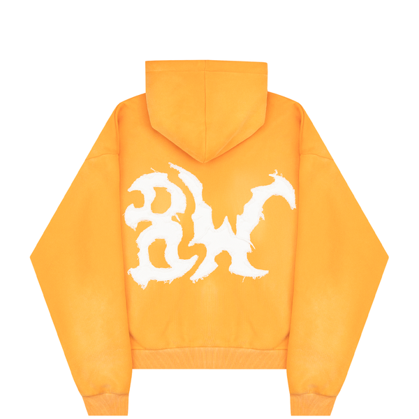 DISTRESSED 8W ZIP UP WASHED ORANGE - Second Image