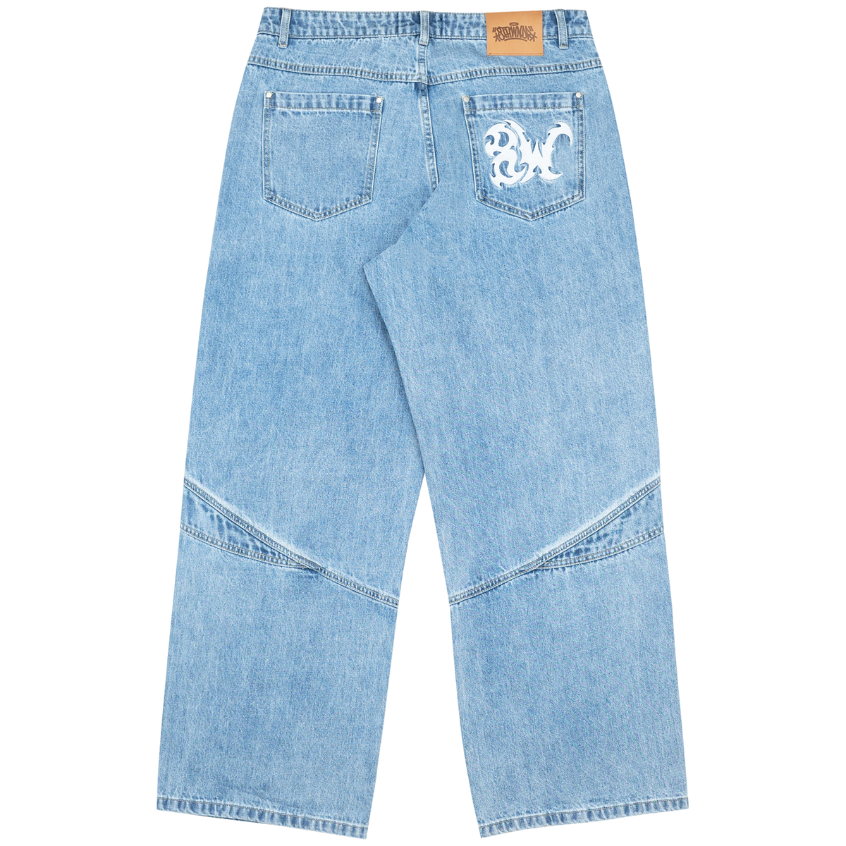 8W PANEL BAGGY JEANS BLUE