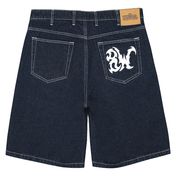 8W TRIBAL BAGGY JORTS DARK BLUE - Second Image