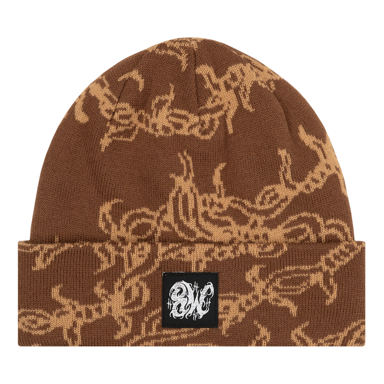 BARBED WIRE BEANIE BROWN