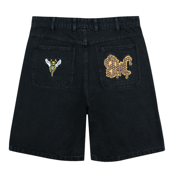 8W BEE BAGGY JORTS BLACK - Second Image
