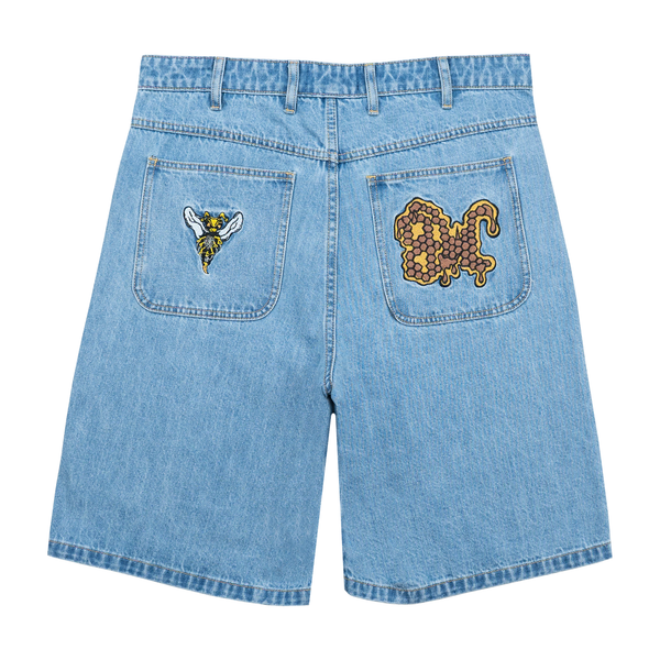 8W BEE BAGGY JORTS BLUE - Second Image