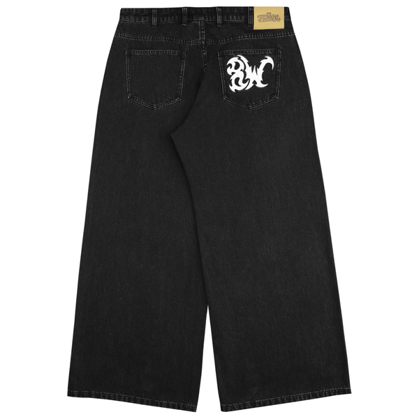 8W ESSENTIAL BAGGY JEANS BLACK - Second Image