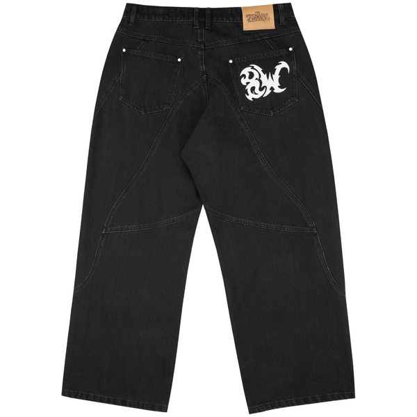 8W PANEL BAGGY JEANS BLACK - Second Image