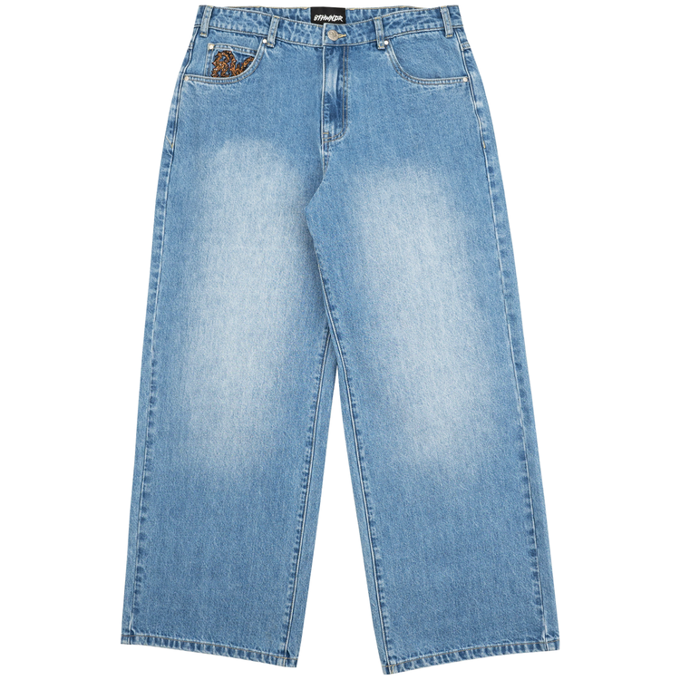 8W SPIKE BAT BAGGY JEANS BLUE