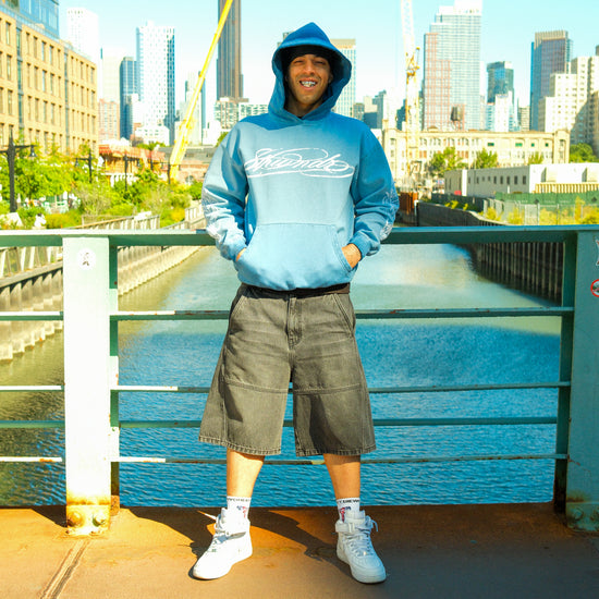8W PANEL BAGGY JORTS BLACK — lookbook front
