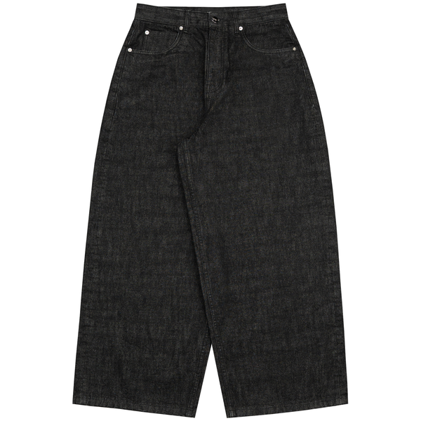 
    8W SELVEDGE BAGGY DENIM BLACK — white background front Featured Image
