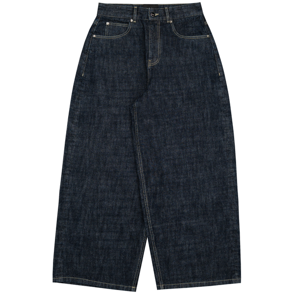
    8W SELVEDGE BAGGY DENIM INDIGO — white background front Featured Image

