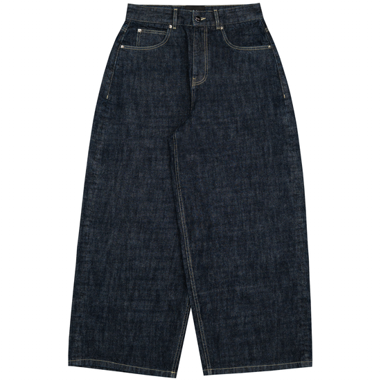 8W SELVEDGE BAGGY DENIM INDIGO — white background front