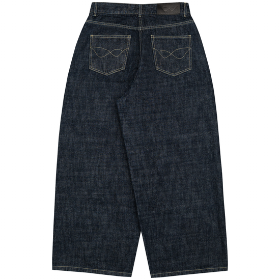 8W SELVEDGE BAGGY DENIM INDIGO — white background back