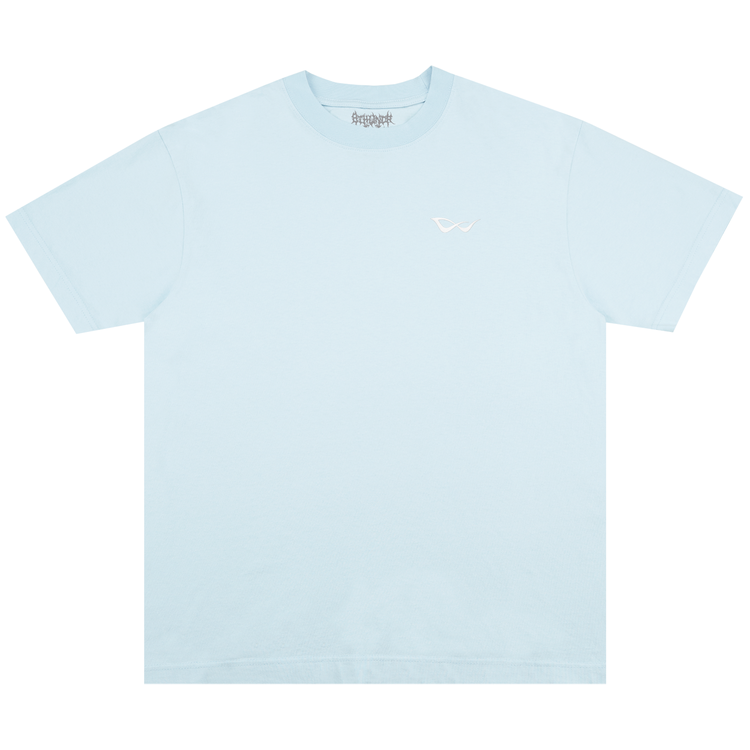BASIC EMBROIDERED TEE LIGHT BLUE