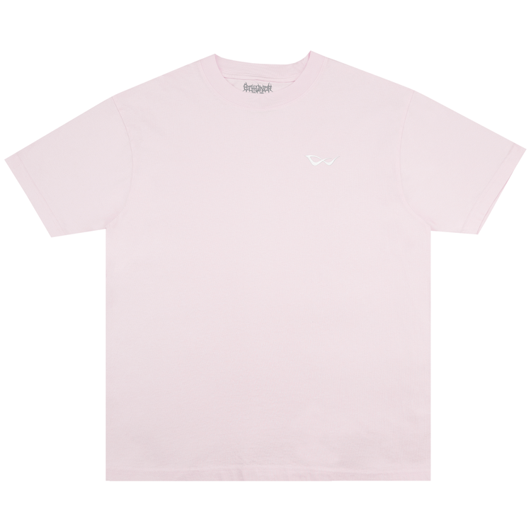 BASIC EMBROIDERED TEE LIGHT PINK