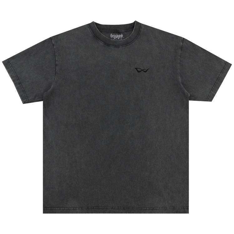 BASIC EMBROIDERED TEE VINTAGE BLACK
