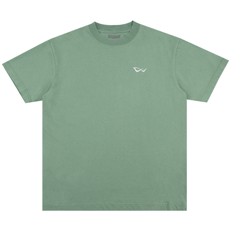BASIC EMBROIDERED TEE VINTAGE GREEN