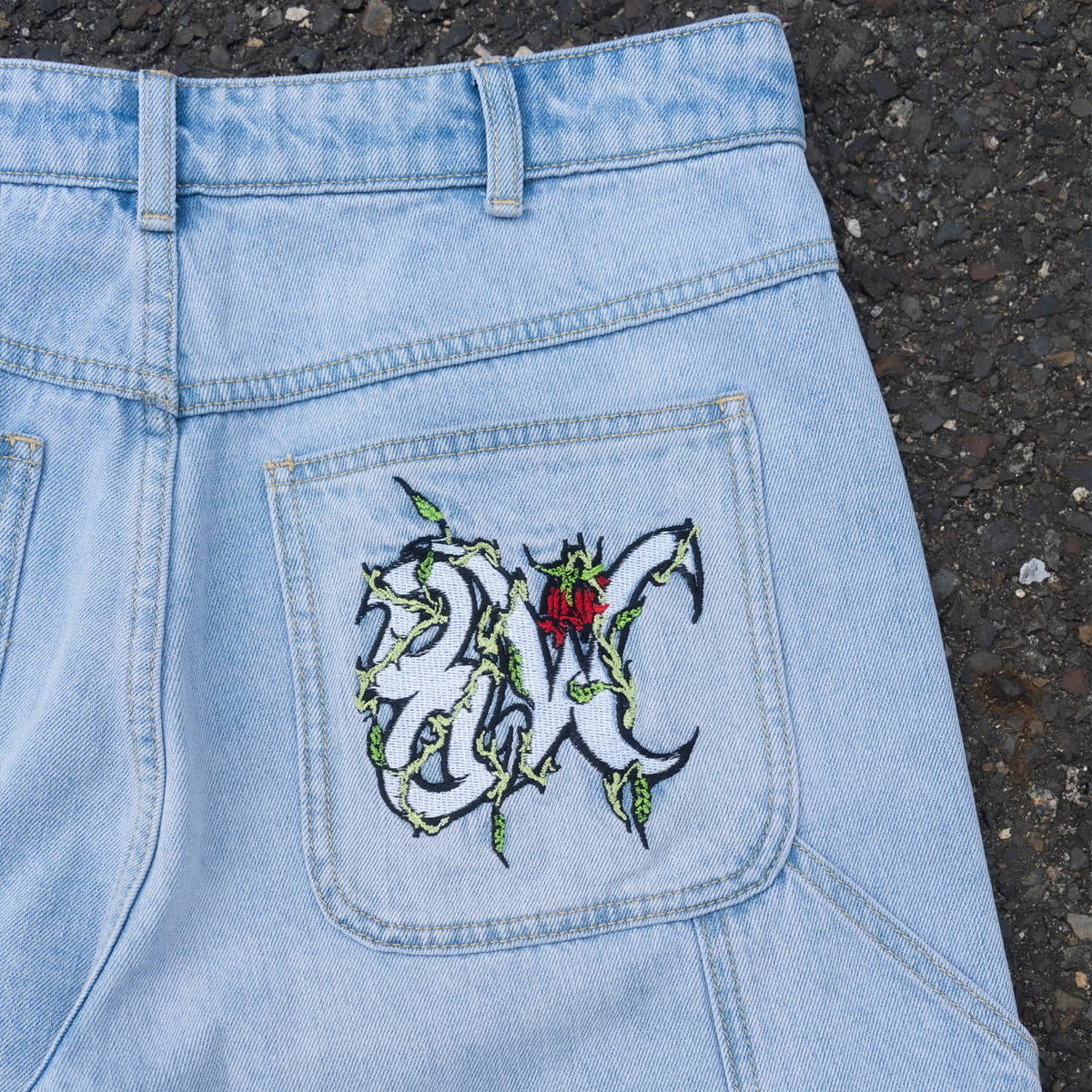 8W ROSE JORTS BLUE