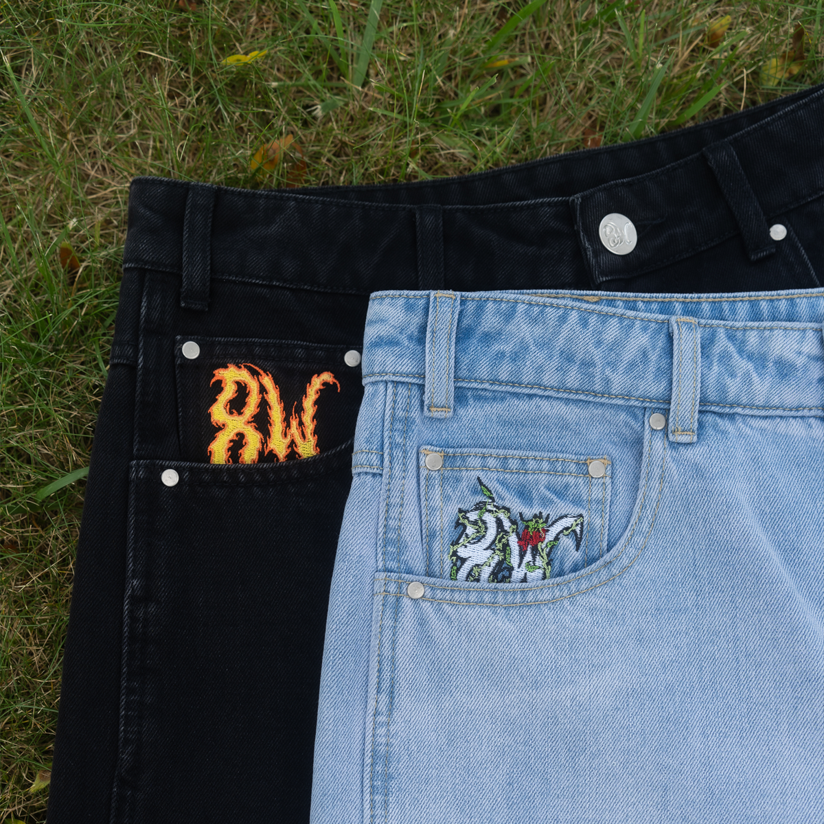 8W FLAME JORTS BLACK