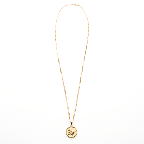 COIN NECKLACE GOLD - Second Image