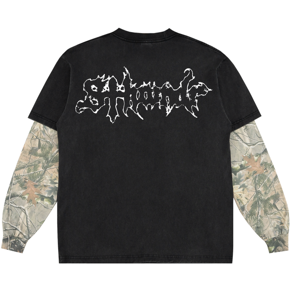CROSS LOGO TWOFER LONGSLEEVE BLACK/CAMO - Second Image