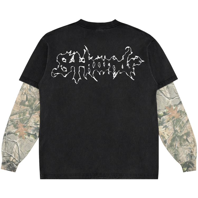 CROSS LOGO TWOFER LONGSLEEVE BLACK/CAMO