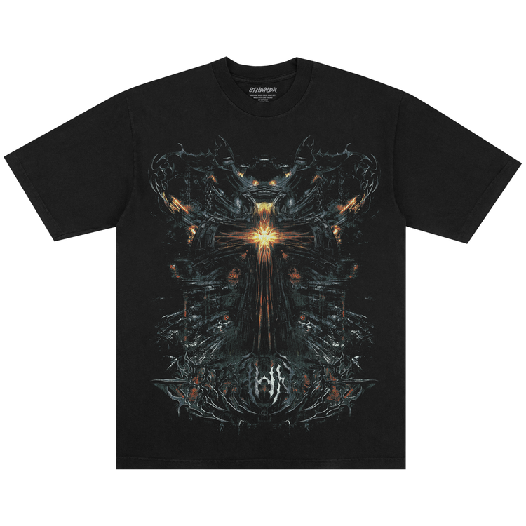 CYBER CROSS TEE BLACK