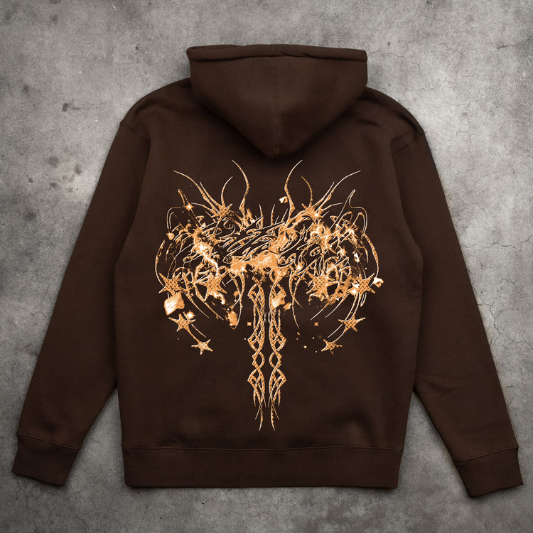 CYBERSPINE HOODIE BROWN