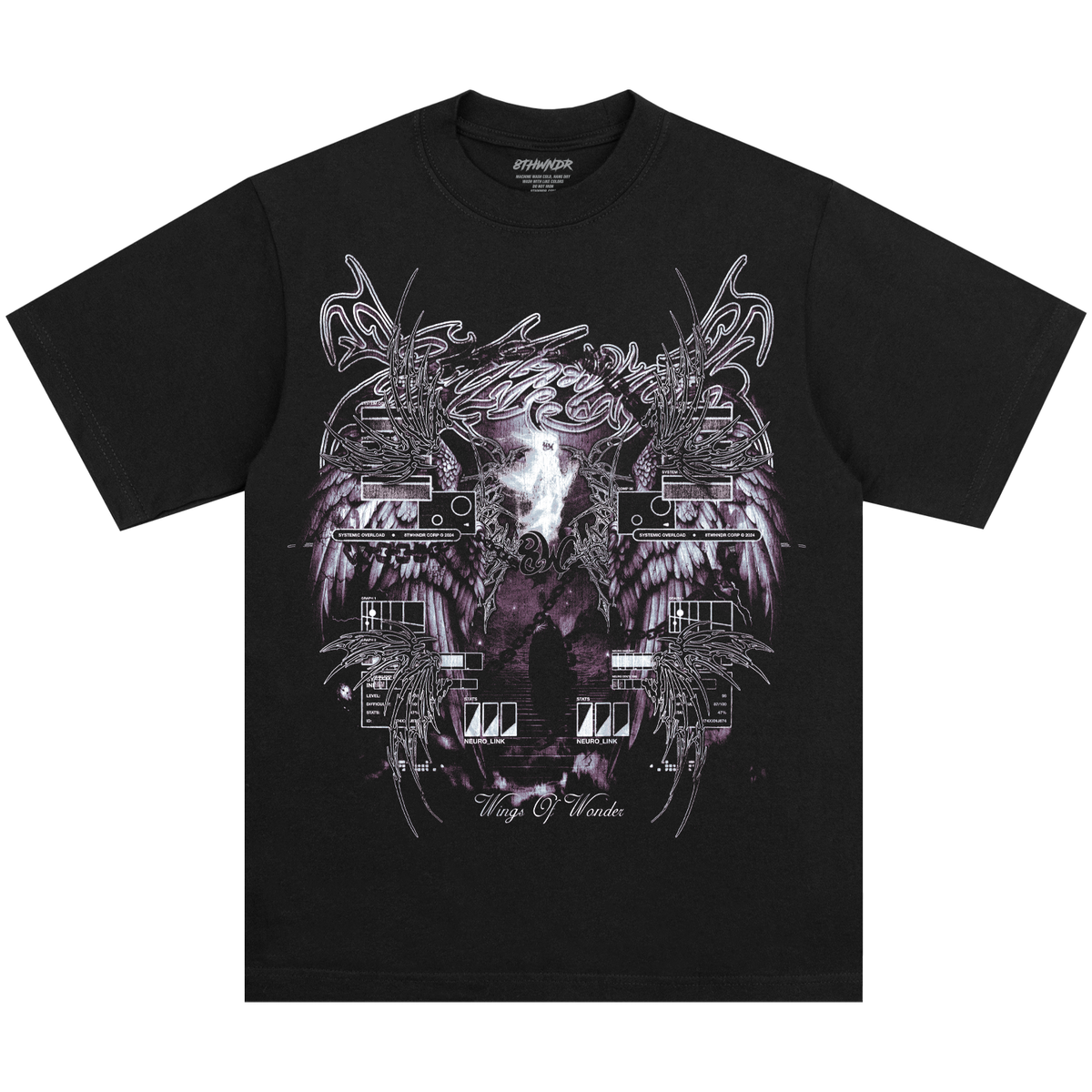 CYBER ANGEL TEE BLACK