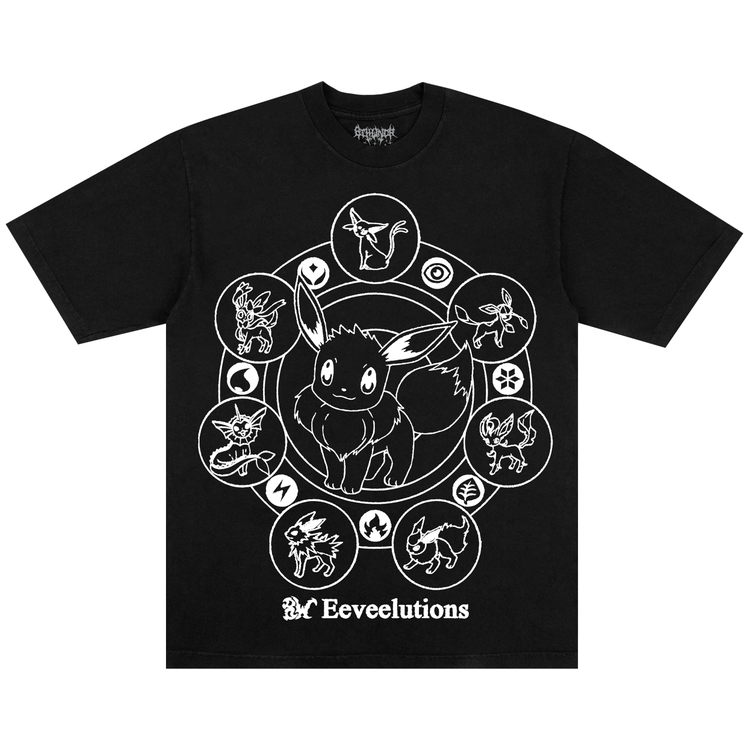 EEVEELUTIONS TEE BLACK