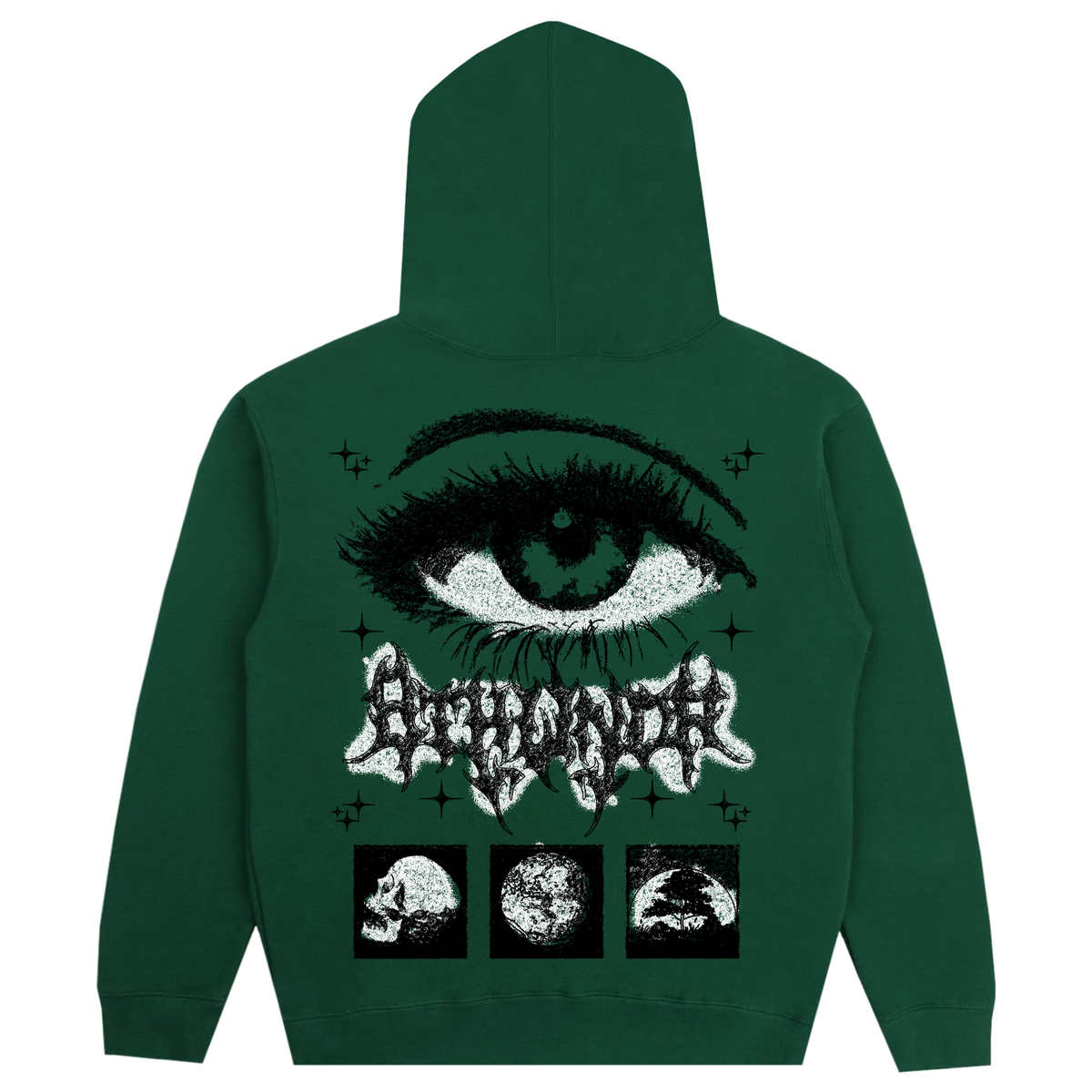 EYE HOODIE DARK GREEN