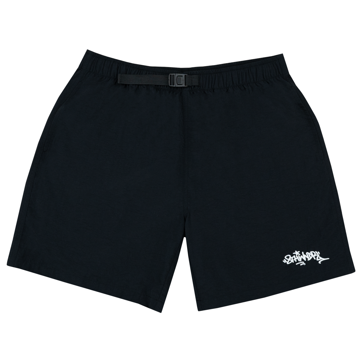 GRAFFITI NYLON SHORTS BLACK