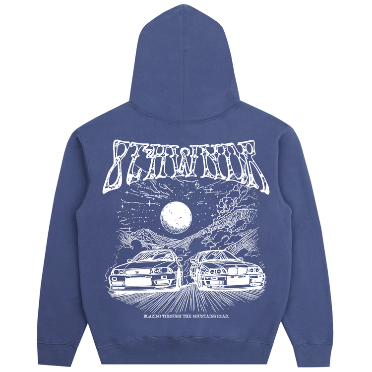 MOUNTAIN ROADS HOODIE STORM BLUE