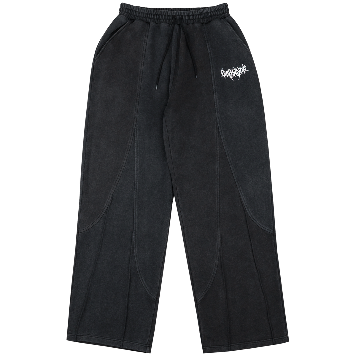 PANEL BAGGY SWEATPANTS BLACK *PRE ORDER*