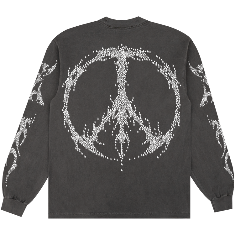 PEACE L/S TEE VINTAGE BLACK