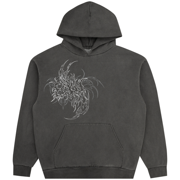 RAZOR TRIBAL HOODIE VINTAGE BLACK - Second Image