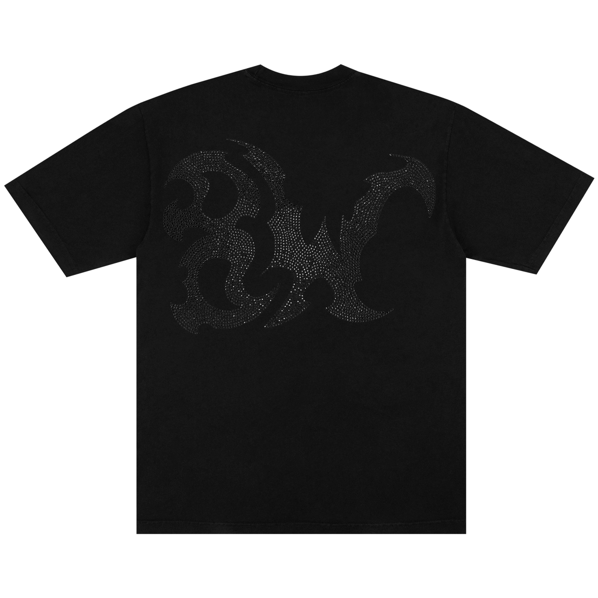 8W RHINESTONE TEE BLACK