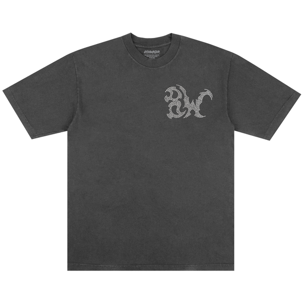 8W RHINESTONE TEE VINTAGE BLACK - Second Image