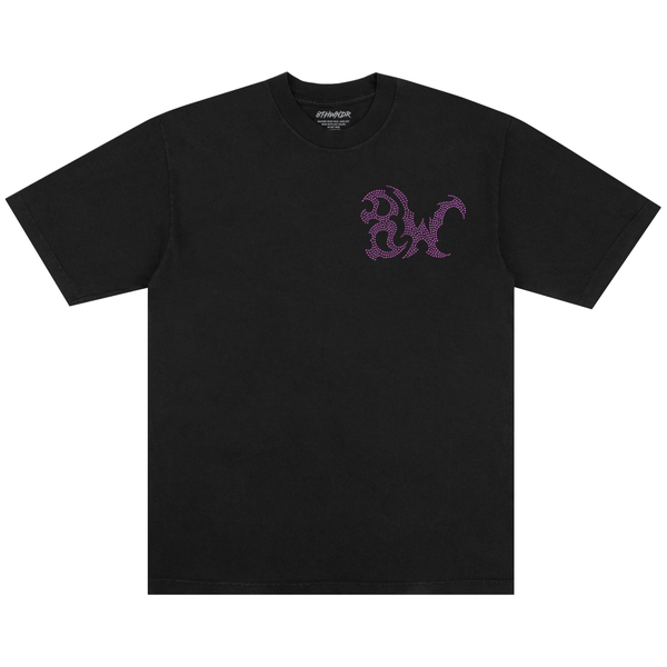 8W RHINESTONE TEE BLACK - Second Image