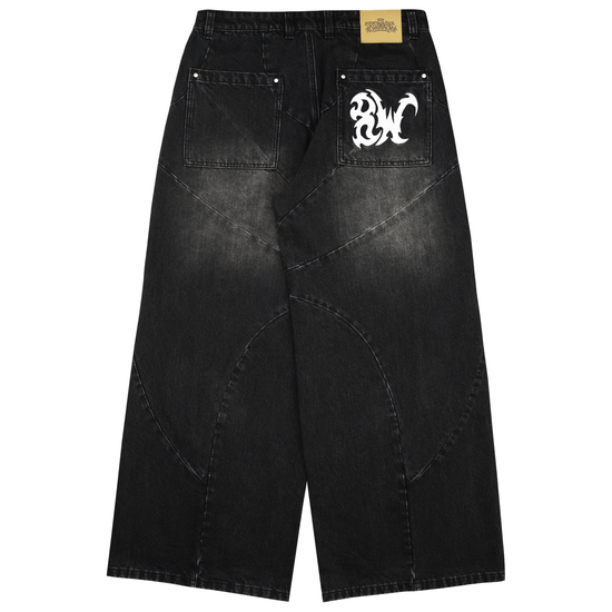 SHIELD BAGGY JEANS BLACK