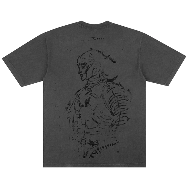 SKELETON KNIGHT TEE VINTAGE BLACK - Second Image