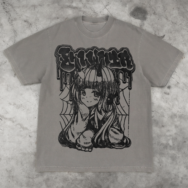 SPIDER GIRL TEE CEMENT - Second Image