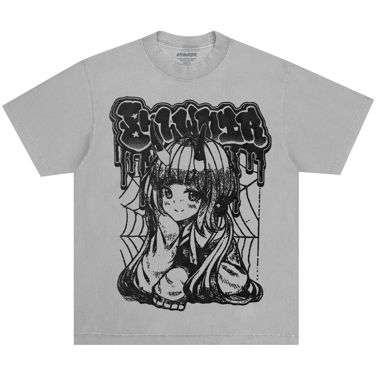 SPIDER GIRL TEE CEMENT