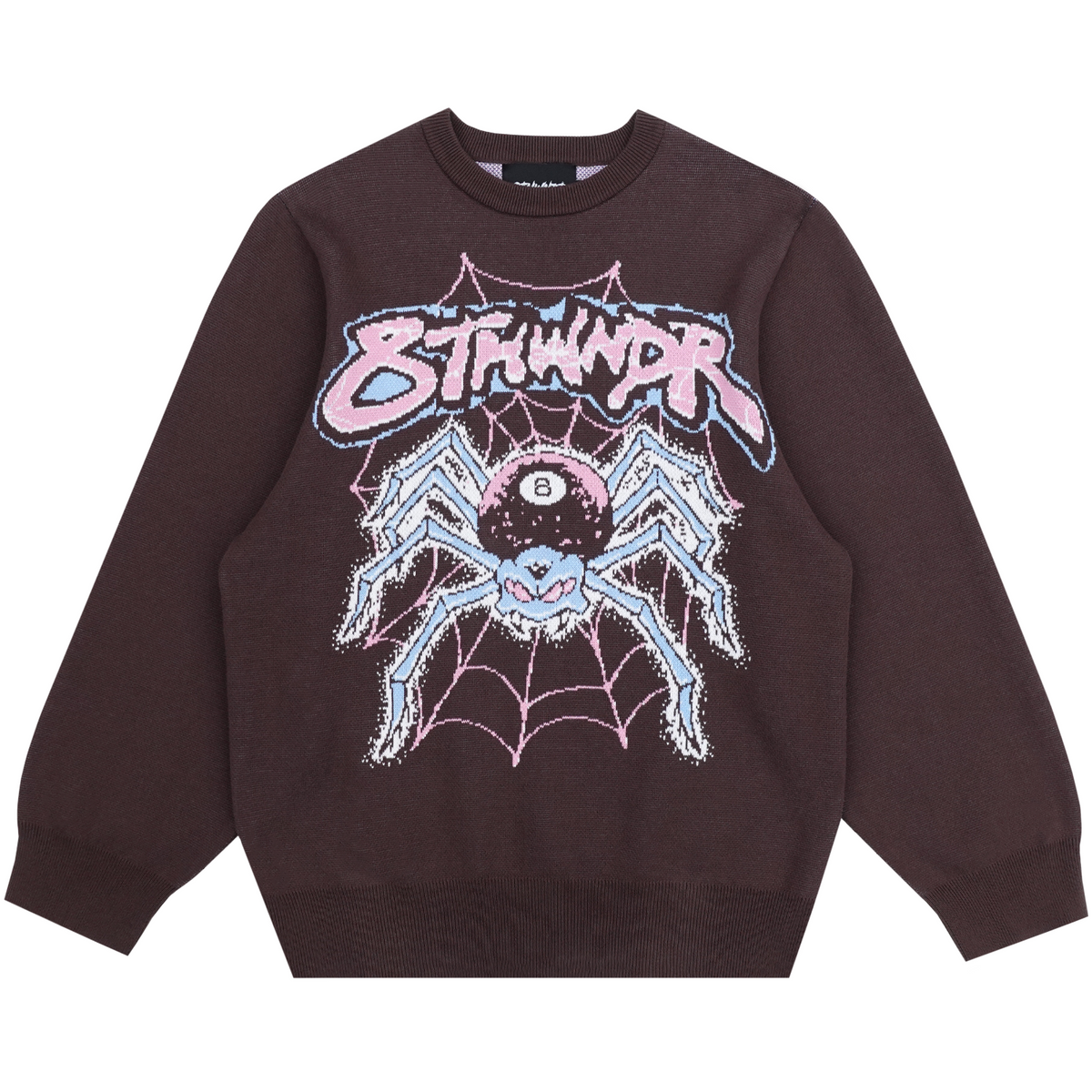 SPIDER KNITTED SWEATER BROWN