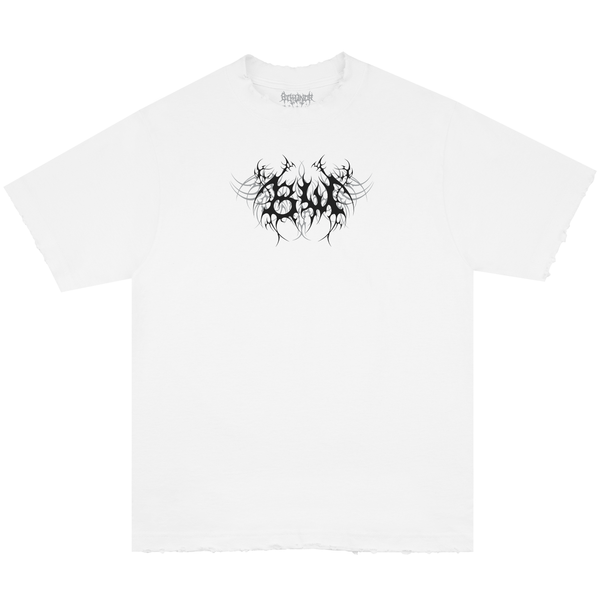TRIBAL 8W DISTRESSED TEE WHITE - Second Image