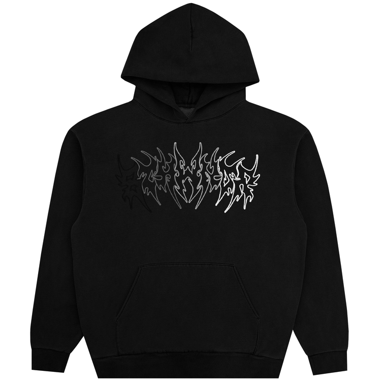 TRIBAL FADE HOODIE BLACK